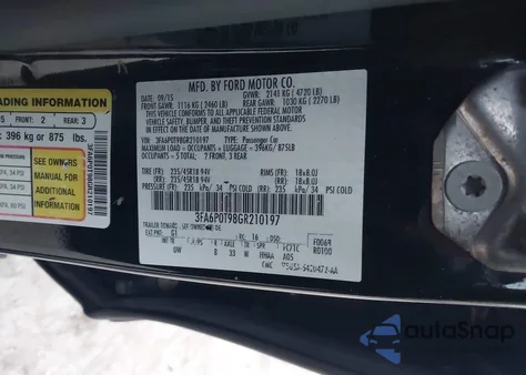 2016 Ford Fusion Se from USA, damaged, VIN 3FA6P0T98GR210197
